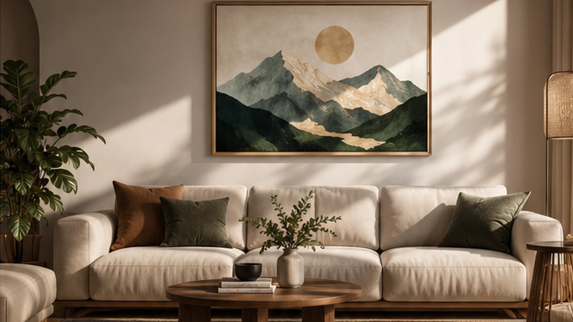 Framed wall art displayed in a warm, curated living space by Cosmic Living